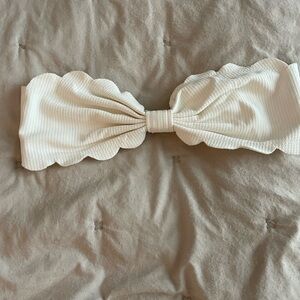 Marysia scalloped white swim top